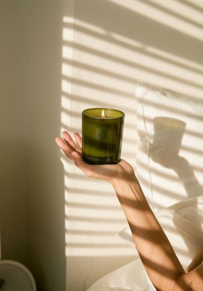 SUN THROUGH TREES candle